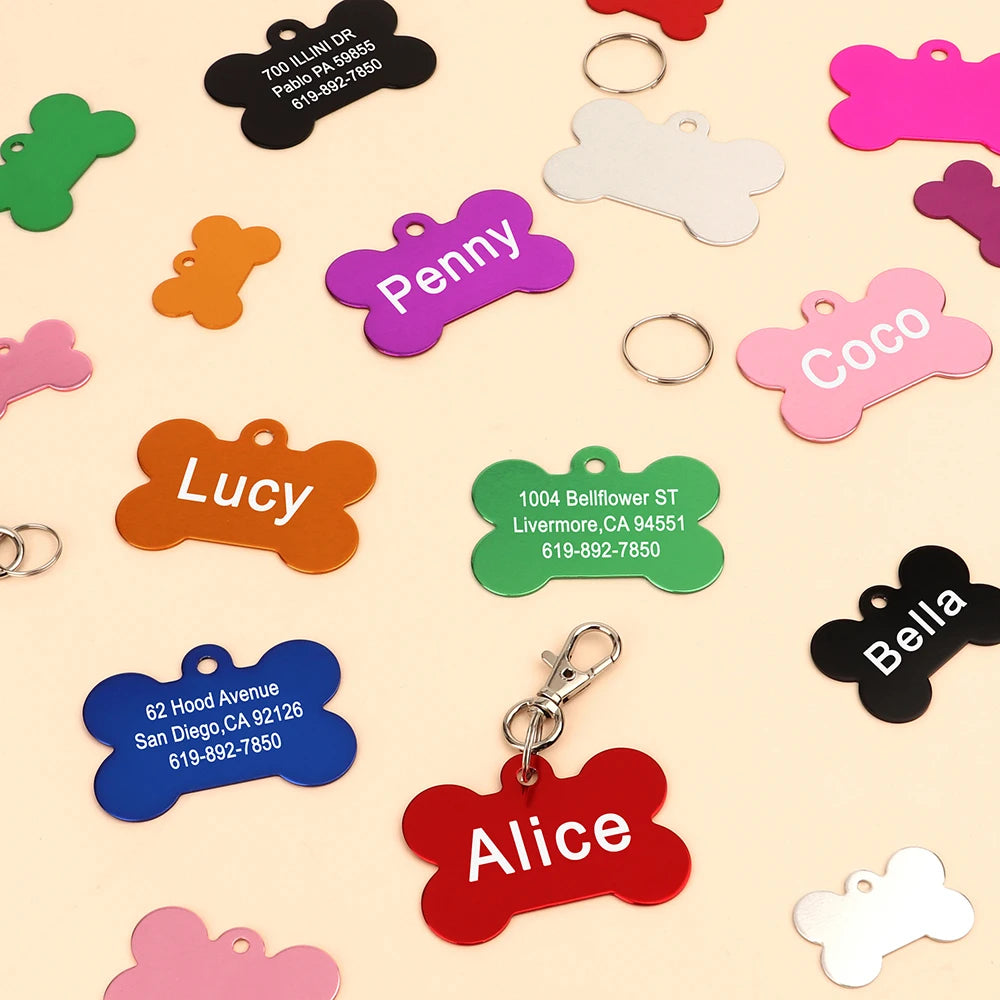 Bone Shaped Pet ID Tags